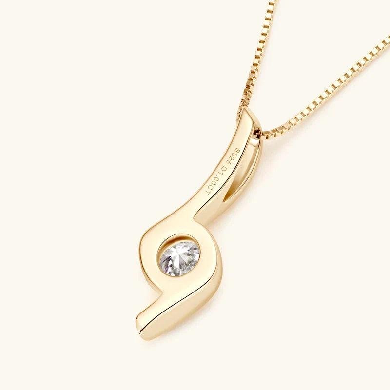 Colar Harmonia Moissanite Banhado a Ouro
