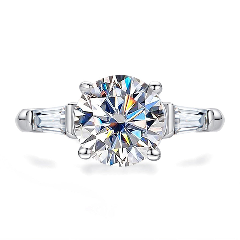 Anel Tríplice Moissanite Banhado a Ouro 18k