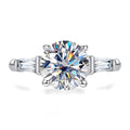 Anel Tríplice Moissanite Banhado a Ouro 18k