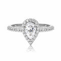 Anel Gota Moissanite Cravejado Banhado a Ouro 18k