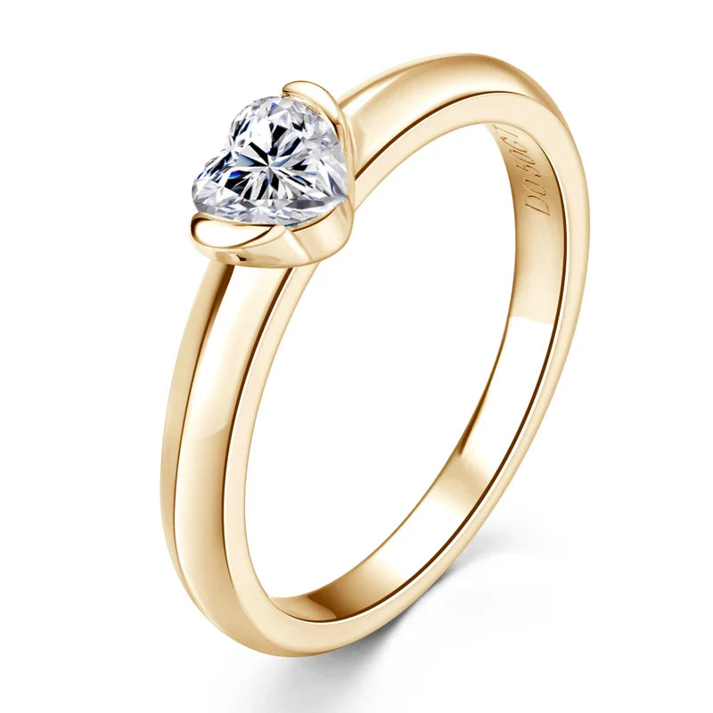 Anel Essência do Amor Moissanite Banhado a Ouro 18k