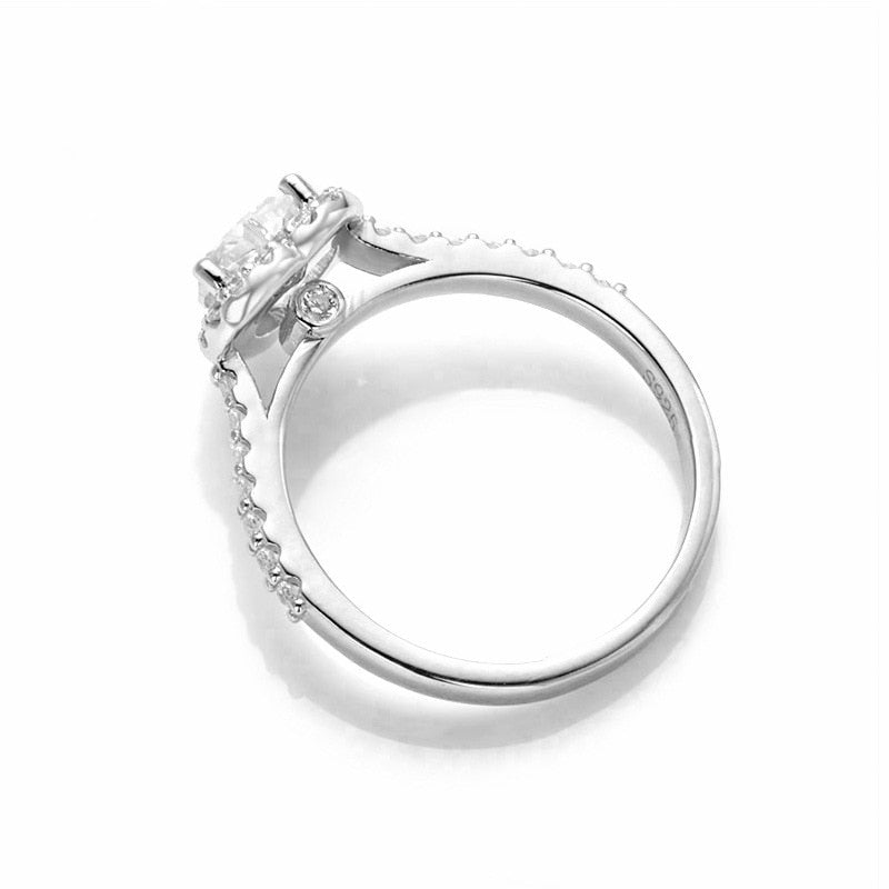Anel Sweet Heart Moissanite Cravejado Banhado a Ouro 18k