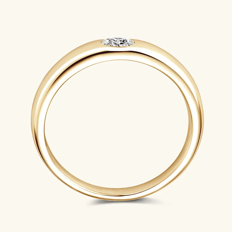 Aliança 10 Pontos Moissanite Banhada a Ouro 18k