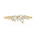 Anel Constelação Moissanite Banhado a Ouro 18k