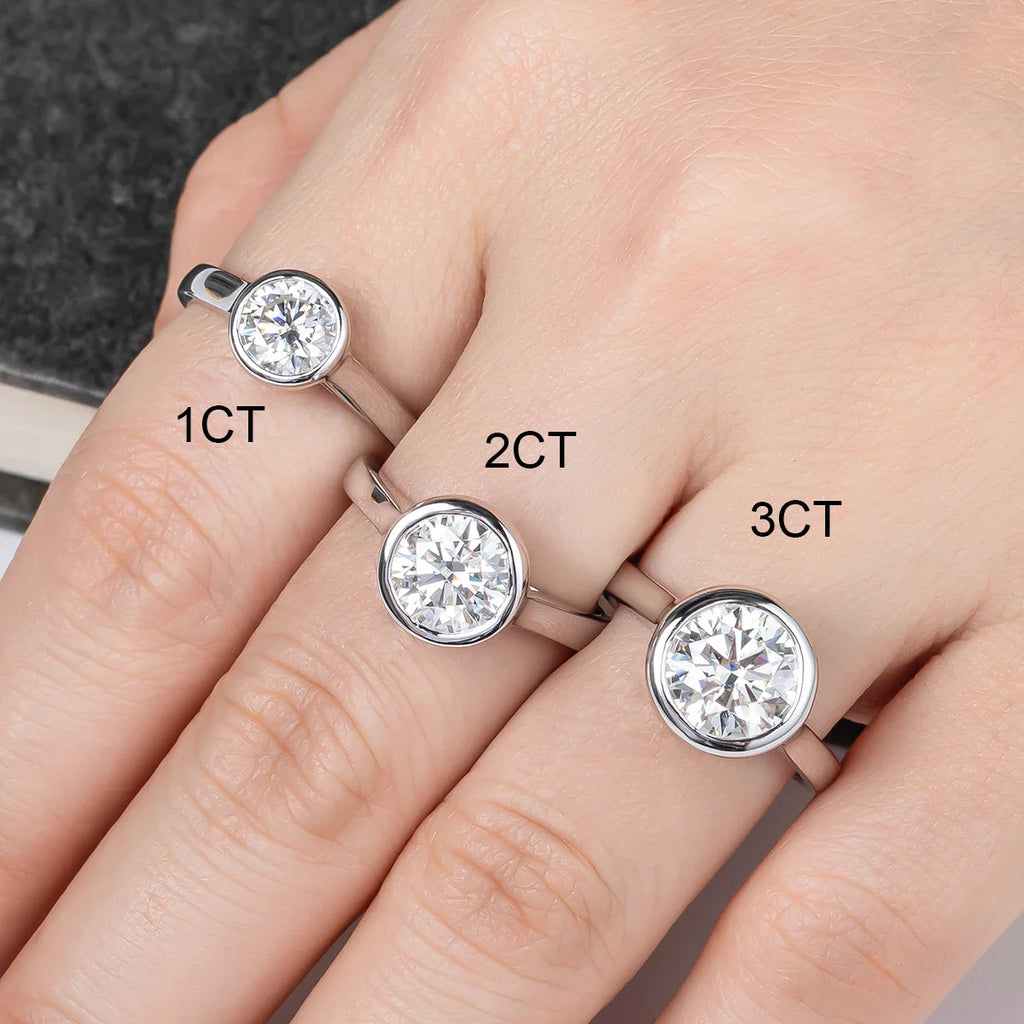 Anel Ponto de Luz Moissanite Banhado a Ouro 18k