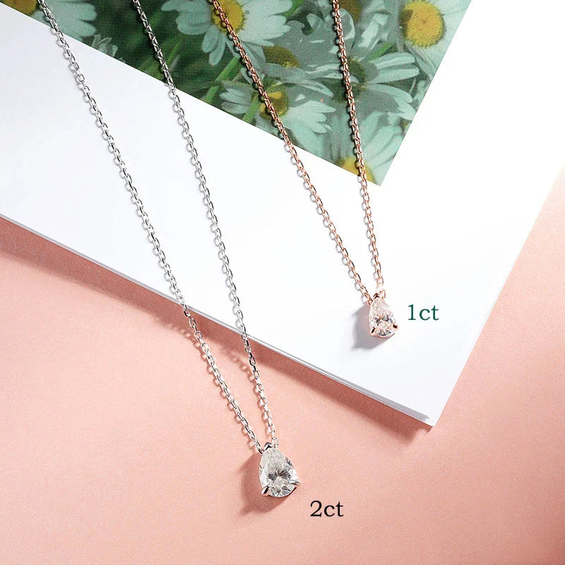 Colar Lumina Moissanite Banhado a Ouro