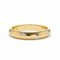 Aliança Ergonômica 15 Pontos Moissanite Banhada a Ouro 18k