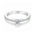 Anel Brilhante Moissanite Cravejado Banhado a Ouro 18k