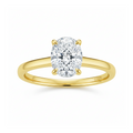 Anel Elegância Oval Moissanite Banhado a Ouro 18k