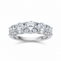 Anel Penta Brilhante Moissanite Banhado a Ouro 18k