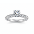 Anel Solitário Vértice Moissanite Banhado a Ouro 18k