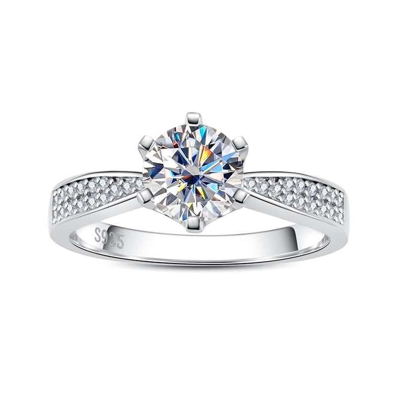 Anel Borealis Moissanite Cravejado Banhado a Ouro 18k