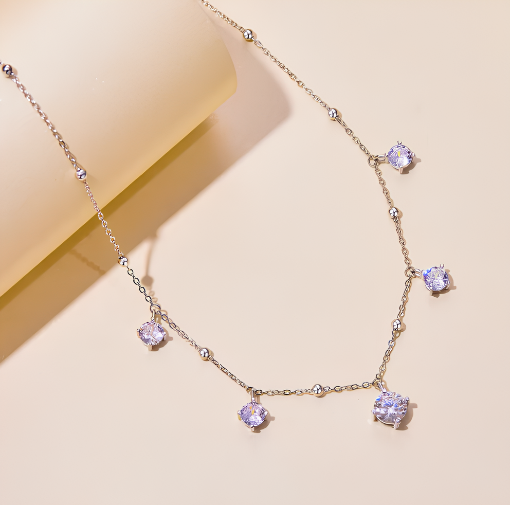 Colar Brilho da Alma Moissanite Banhado a Ouro
