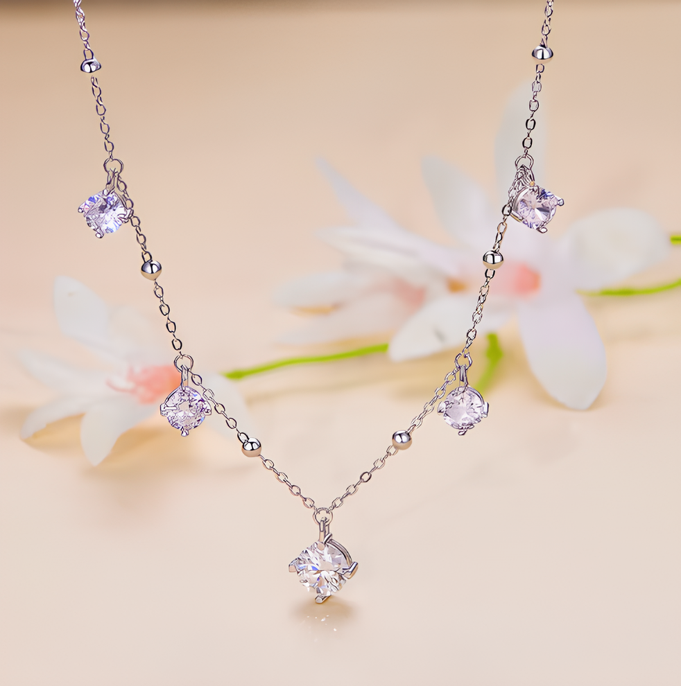 Colar Brilho da Alma Moissanite Banhado a Ouro