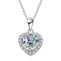 Colar Ponto de Amor Moissanite Banhado a Ouro