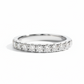 Meia Aliança Shimmer Moissanite Banhada a Ouro 18k