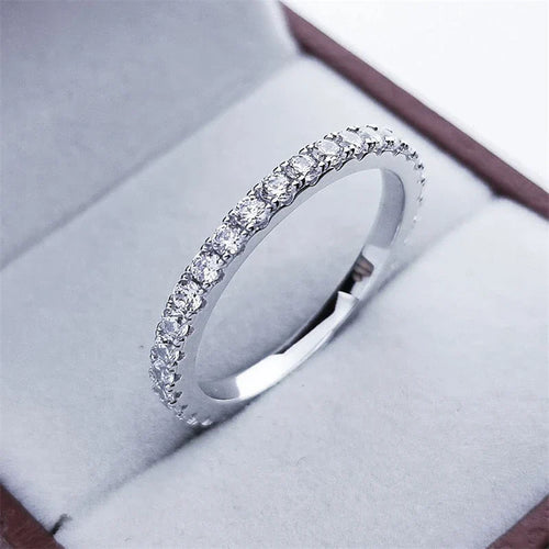 Aliança 100 Pontos Moissanite Banhada a Ouro 18k