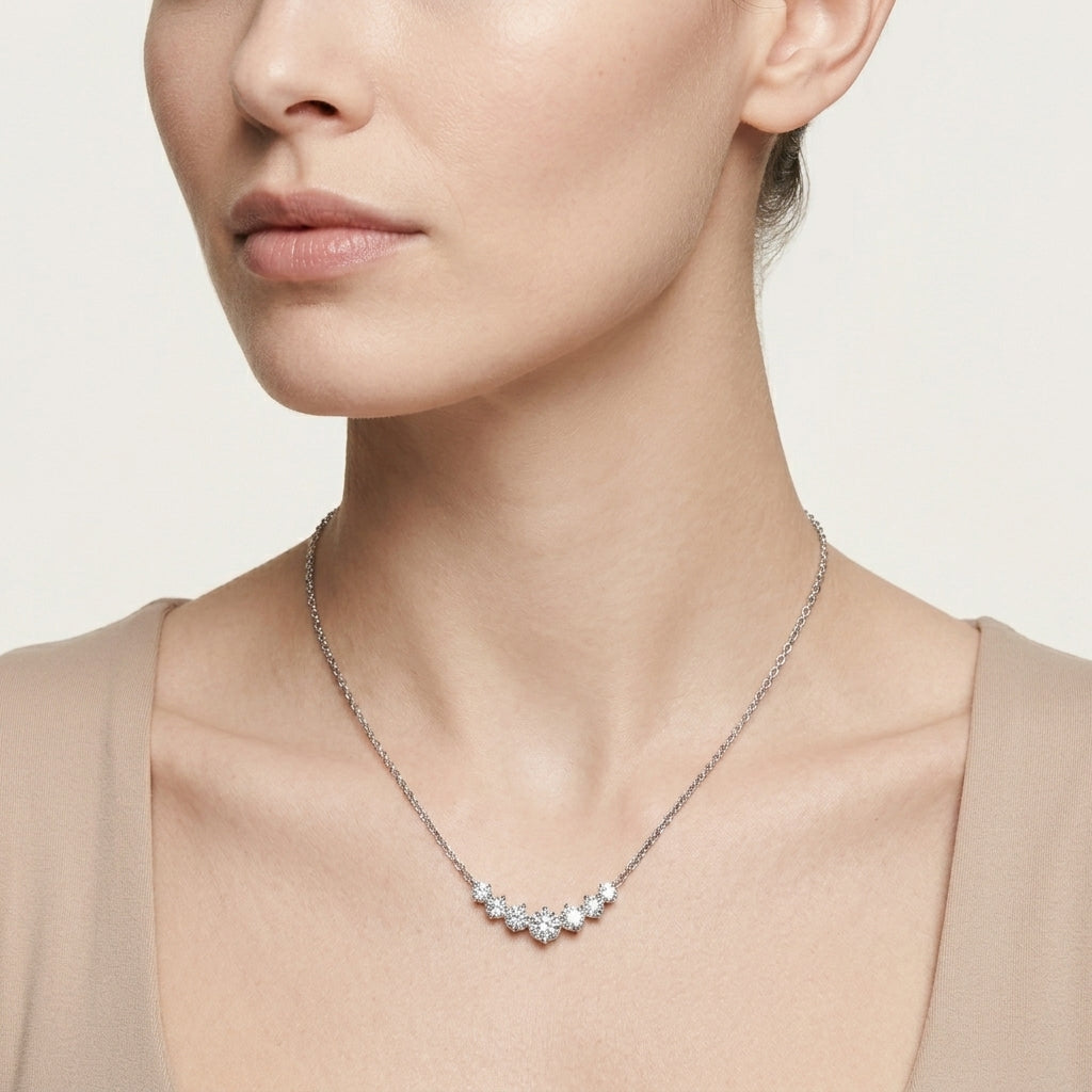 Colar Brilho Estelar Moissanite Banhado a Ouro