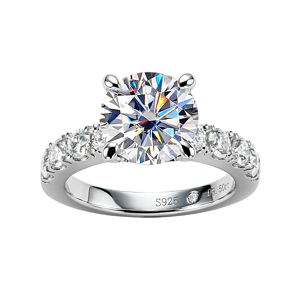 Anel Solitário Real Moissanite Banhado a Ouro 18k